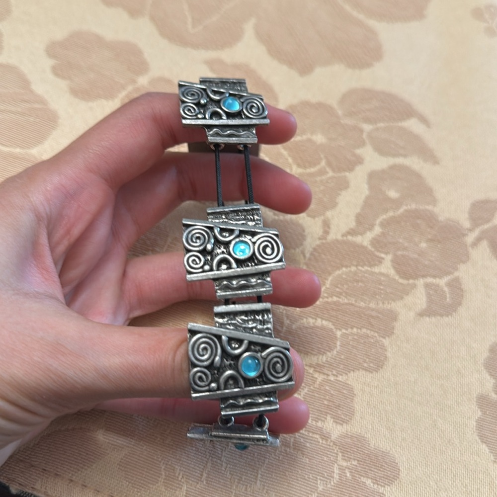Beautiful bracelet wrist bracelet stretchy band bracelet which blue cute stones - Picture 7 of 9